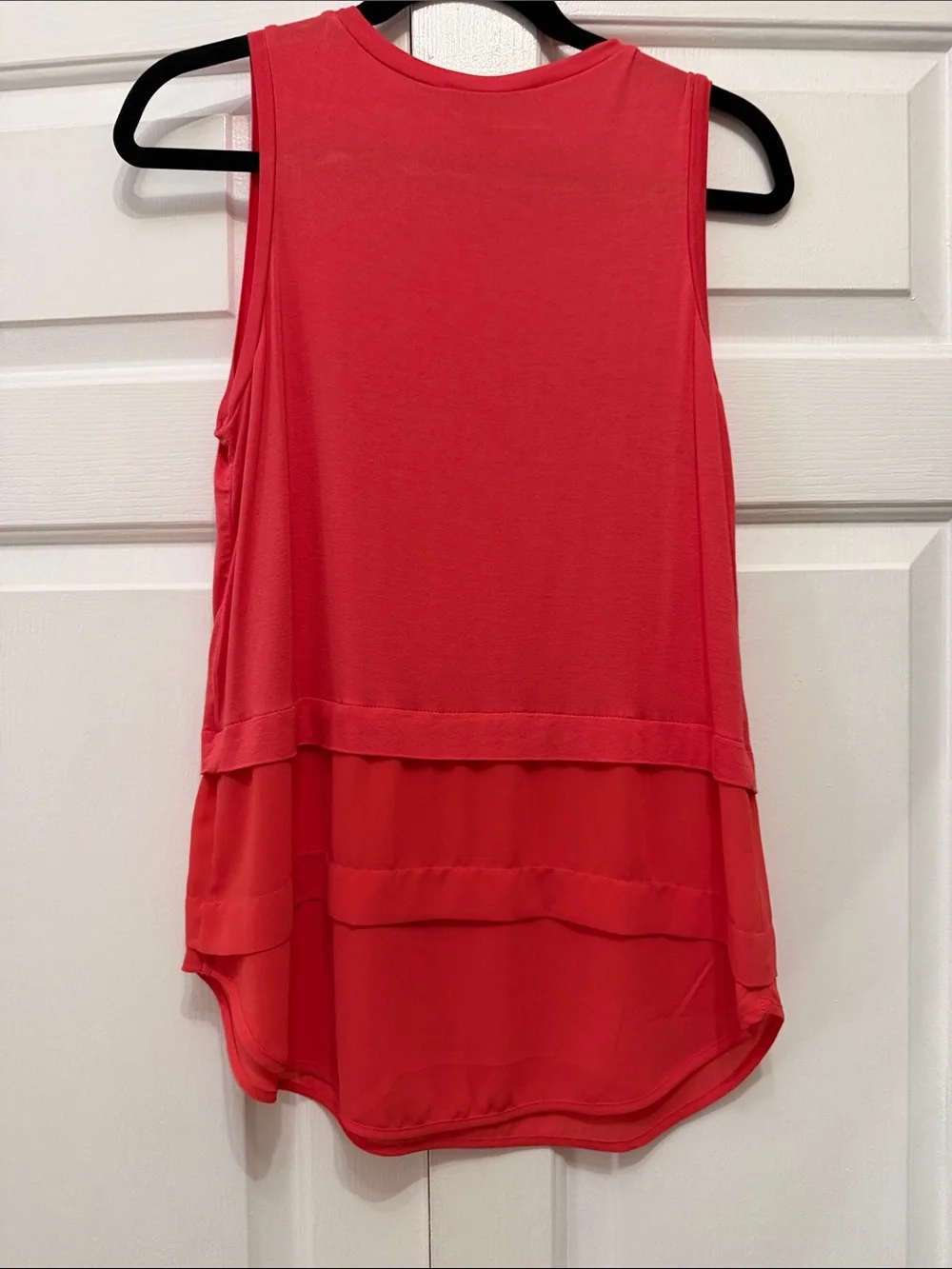 Michael Kors Coral Layered Sleeveless Tank Top